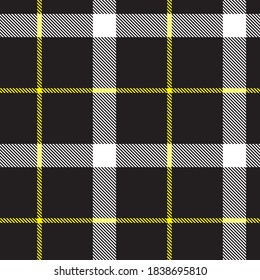 Yellow Glen Plaid textured seamless pattern suitable for fashion textiles and graphics