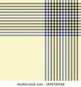 Yellow Glen Plaid textured seamless pattern suitable for fashion textiles and graphics