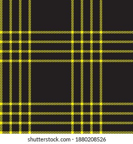 Yellow Glen Plaid textured seamless pattern suitable for fashion textiles and graphics