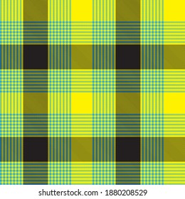 Yellow Glen Plaid textured seamless pattern suitable for fashion textiles and graphics