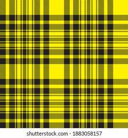 Yellow Glen Plaid textured seamless pattern suitable for fashion textiles and graphics