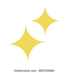 Yellow Glittery-Ornament-Symbol. Vektorgrafik.