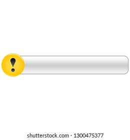 Yellow glossy button exclamation mark sign warning icon. The graphic element for design saved as a vector illustration in the EPS file format.