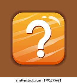 yellow glossy button. For game and app. Button vector design