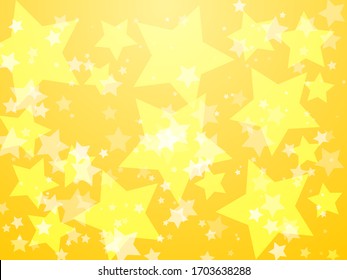 Estrellas brillantes amarillas abstractas de fondo vectorial. Pancarta dorada de cinco estrellas de rayos de sol de lujo fondo.
