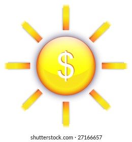 yellow glossy sun