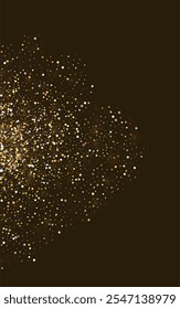 Gelb leuchten glücklich Vektor Luxus Hintergrund. Fallendes rundes Banner. Goldene Staub-Feiertagstapete. Glänzendes Muster.