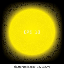yellow glow. sunny abstract background. eps10
