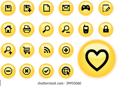 Yellow Glow web buttons