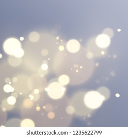 Yellow glowing bokeh light abstract soft background 