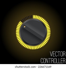 yellow glowing controler