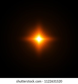 Yellow glowing light burst explosion with transparent. Vector illustration for cool effect decoration with ray sparkles. Bright star. Transparent shine gradient glitter, bright flare. Glare texture.