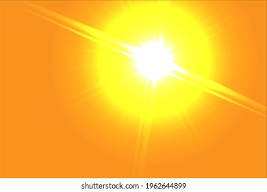 Yellow glowing light burst explosion with transparent. Vector illustration for cool effect decoration with ray sparkles. Bright star. Transparent shine gradient glitter, bright flare. Glare texture.