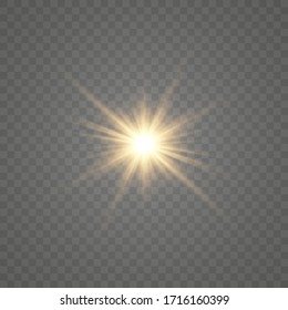 The yellow glowing light explodes with a blast with a transparent one
