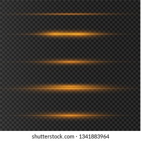 yellow glowing light explodes on a transparent background. Sparkling magical dust particles. Bright Star. Transparent shining sun, bright flash. Vector sparkles. To center a bright flash.