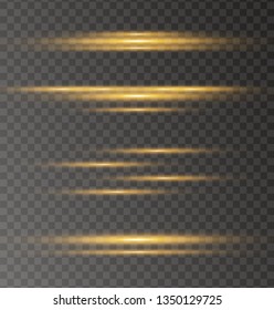 yellow glowing light explodes on a transparent background. Sparkling magical dust particles. Bright Star. Transparent shining sun, bright flash. Vector sparkles. To center a bright flash.