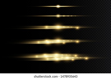 yellow glowing light explodes on a transparent background. Sparkling magical dust particles. Bright Star. Transparent shining sun, bright flash.