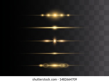 yellow glowing light explodes on a transparent background. Sparkling magical dust particles. Bright Star. Transparent shining sun, bright flash.