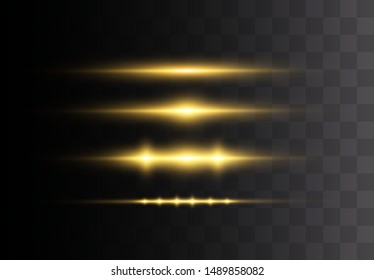 yellow glowing light explodes on a transparent background. Sparkling magical dust particles. Bright Star. Transparent shining sun, bright flash.