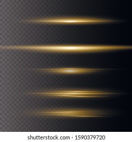 Yellow glowing light explodes on a transparent background. Sparkling magical dust particles. To center a bright flash. Transparent shining sun, bright flash. Vector sparkles. Bright Star. 