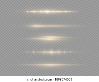 Yellow glowing light explodes on a transparent background. Sparkling magical dust particles. Bright Star. Transparent shining sun, bright flash. Vector sparkles. To center a bright flash.