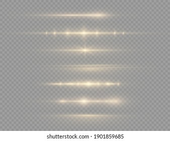 La lumière éclatante jaune explose sur fond transparent. Étincelle de particules de poussière magiques. Étoile brillante. Soleil brillant transparent, flash lumineux. Image vectorielle étincelle. Pour centrer un flash lumineux.
