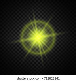 yellow glowing light glitter