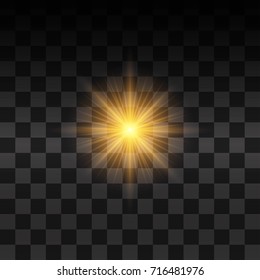yellow glowing light glitter