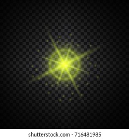 yellow glowing light glitter