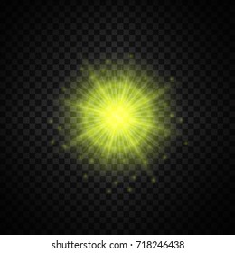 yellow glowing light glitter