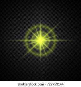 yellow glowing light glitter