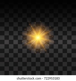 yellow glowing light glitter