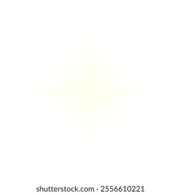 Yellow glowing lights effects isolated on transparent background Sun flash with rays and spotlight Star burst