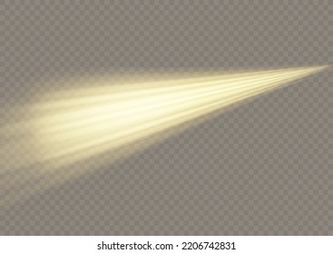 Línea de movimiento amarillo brillante. Olas doradas dinámicas. Luminosas líneas de velocidad de oro. Efecto espumoso claro. Rayos voladores mágicos de brillo, partículas brillantes de brillo vuelan. Ilustración vectorial.