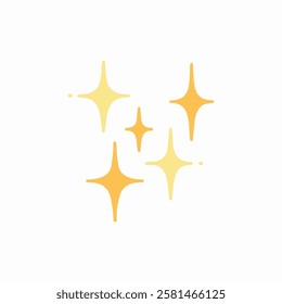 Yellow glowing sparkles and light effects Vector