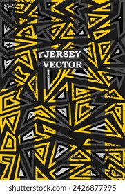 YELLOW GOLD AND BLACK ABSTRACT WITH GRUNGE JERSEY DESIGN