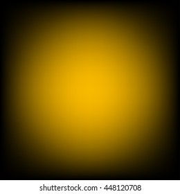 Yellow Gold Black Gradient Blur Empty Space Background. Vector Illustration