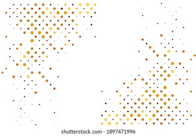 Yellow, gold and brown  vector layout with circle shapes. Abstract illustration with colored bubbles in nature style.