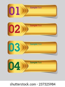 yellow gold color modern text box template for website computer graphic and internet, numbers.