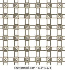 Yellow gold color Seamless pattern of square pixel mosaic design as textiles, presentations, wallpapers. Vector Image.