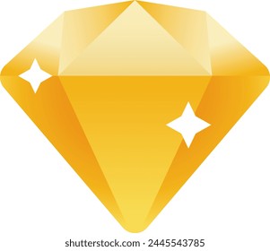 yellow gold diamond gem icon symbol illustration