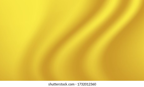 yellow gold gradient and wave curve for luxurious background, golden fabric cloth smooth for backdrop, wavy fabric cloth gold for wallpaper, illustration clothes silk flowing and ripple for copy space