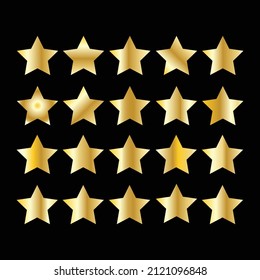 Yellow gold gradients metallic gradients set Free Vector