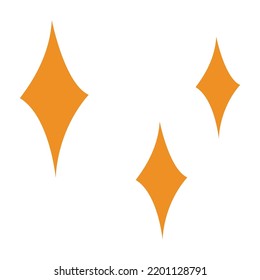 Yellow, gold, orange sparkles symbols vector, light effect stars and bursts collection. Vector.