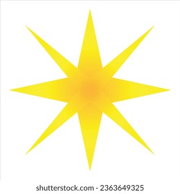 Yellow, gold, orange sparkles symbols vector. The set of original vector stars sparkle icon. Bright firework, decoration twinkle, shiny flash. Glowing light effect stars and bursts collection. Vector