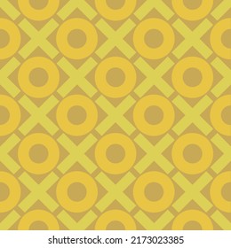 Yellow, gold and orange Xs and Ox in a repeatable and seamless background.
