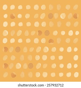 Yellow gold polka dot pattern seamless in vector 
