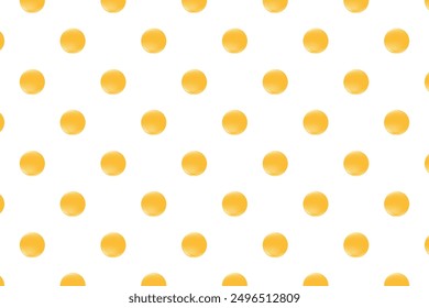 Yellow, gold polka dot texture with shiny gradient circles isolated, transparent background. Aesthetic geometric wallpaper