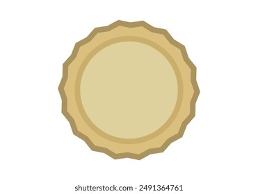 Yellow or gold seal or label on white background