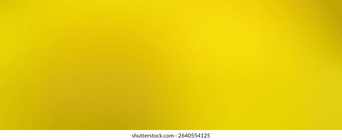 Yellow gold smooth gradient texture. Golden metallic material background. Yellow silk backdrop. Abstract vector shiny metal plate effect. Christmas party, wedding celebration wide web design banner